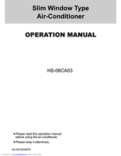 Haier HS-06C03 Operation Manual