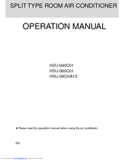 Haier HSU-040C01 Operation Manual