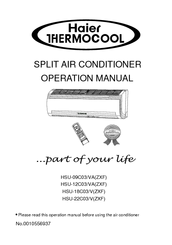 Haier HSU-09C03-VA Operation Manual