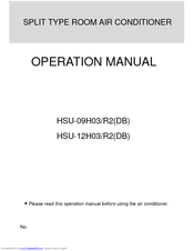 Haier HSU-12H03/R1 Operation Manual