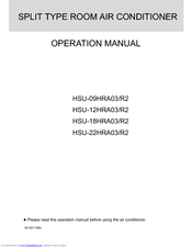 Haier HSU-18HRA03 Operation Manual