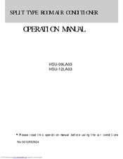Haier HSU-12LA03 Operation Manual