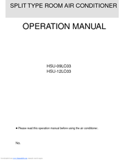 Haier HSU-12LC03 Operation Manual
