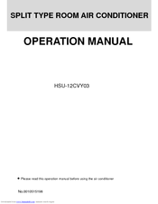 Haier HSU-12CVY03 Operation Manual