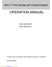 Haier HSU-18CI03(T3) Operation Manual