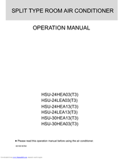 Haier HSU-24LEA03(T3) Operation Manual
