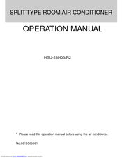 Haier HSU-28H03 Operation Manual