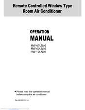 Haier HW-07LN03 Operation Manual