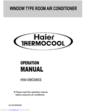 Haier Thermocool HW-09CM03 Operation Manual