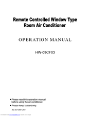 Haier HW-09CF03 Operation Manual