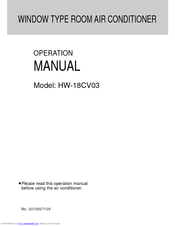 Haier HW-16CV03 Operation Manual