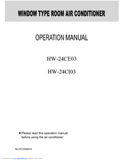 Haier HW-24CI03 THW21C Operation Manual