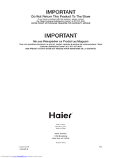 Haier HLF11PC User Manual