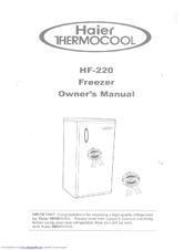 Haier Thermocool HF-220 Owner's Manual