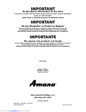 Amana ATB09ARW User Manual