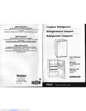 Haier ESR042PBB - 4 1 CUBIC-FT Refrigerator Freezer User Manual