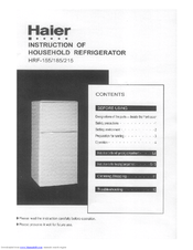 Haier HRF-215 User Manual
