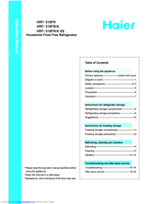 Haier HRF- 518FR/A Operation Manual