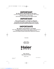 Haier HSF04WNBWW User Manual