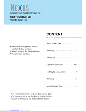 Nexus NEBF130 Operating Instructions Manual