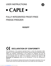 Caple Ri552FF User Manual
