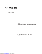 Telefunken TDC-260 Instructions For Use Manual