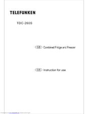 Telefunken TDC-260S Instructions For Use Manual
