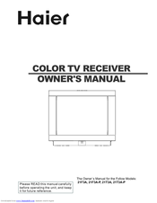 Haier 21F3A Owner's Manual