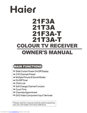 Haier 21T3A-T Owner's Manual