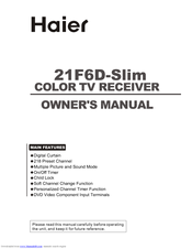 Haier 21F6D-Slim Owner's Manual