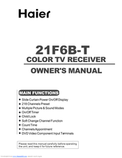 Haier 21F6B-T Owner's Manual