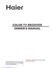 Haier 21FA12-T Owner's Manual
