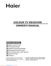 Haier 29F9D-T Owner's Manual