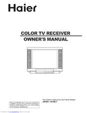 Haier 29T6B-T Owner's Manual