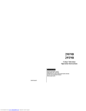 Haier 29F9B Operating Instructions Manual