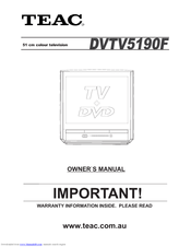 Teac DVTV5190F Owner's Manual