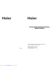 Haier L37A9A-AK Owner's Manual