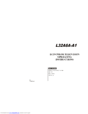 Haier L32A6A-A1 Operating Instructions Manual