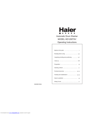 Haier HD1200TXV Operating Instructions Manual
