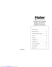Haier HD1405TXV Operating Instructions Manual