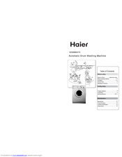 Haier HDWM800TX User Manual