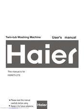 Haier HWM75-27S User Manual