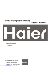 Haier K-7WSP User Manual