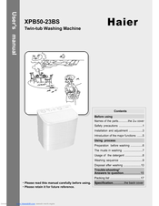 Haier XPB50-23BS User Manual