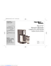 Hamilton Beach 45237H - Stay or Go Thermal Coffeemaker User Manual
