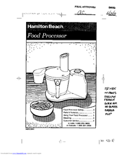 HAMILTON BEACH/PROCTOR SILEX 70660 User Manual