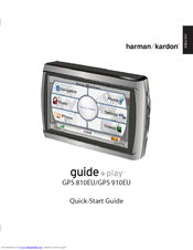 Harman Kardon Guide+Play GPS 810EU Quick Start Manual