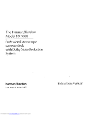 Harman Kardon HK1000 Instruction Manual