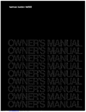 Harman Kardon HK503 Owner's Manual