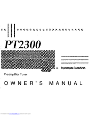 Harman Kardon PT2300 Owner's Manual